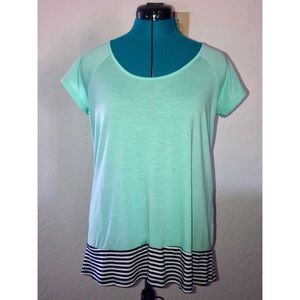 Two-toned striped tunic